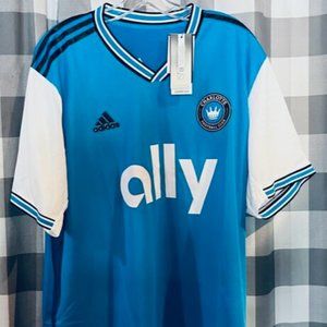 Charlotte FC MLS Adidas Aeroready Authentic Home Jersey 2XL NWT!